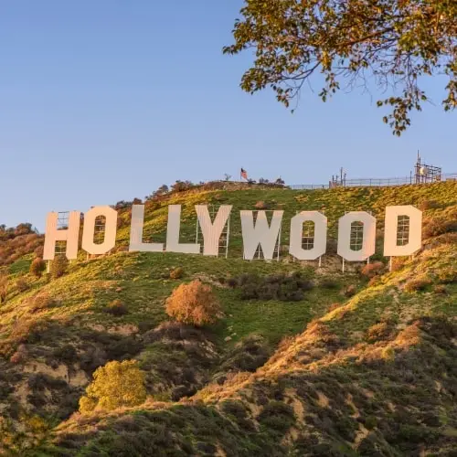 hollywood written on mountain